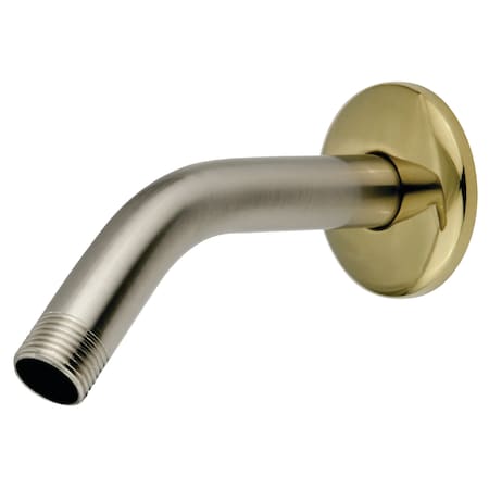 Showerscape Shower Arms and Flange, Brushed Nickel/Polished Brass, Wall Mount K150K9